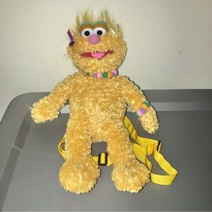 Vintage 2003 Sesame Street Zoe Plush Backpack 17 Inch